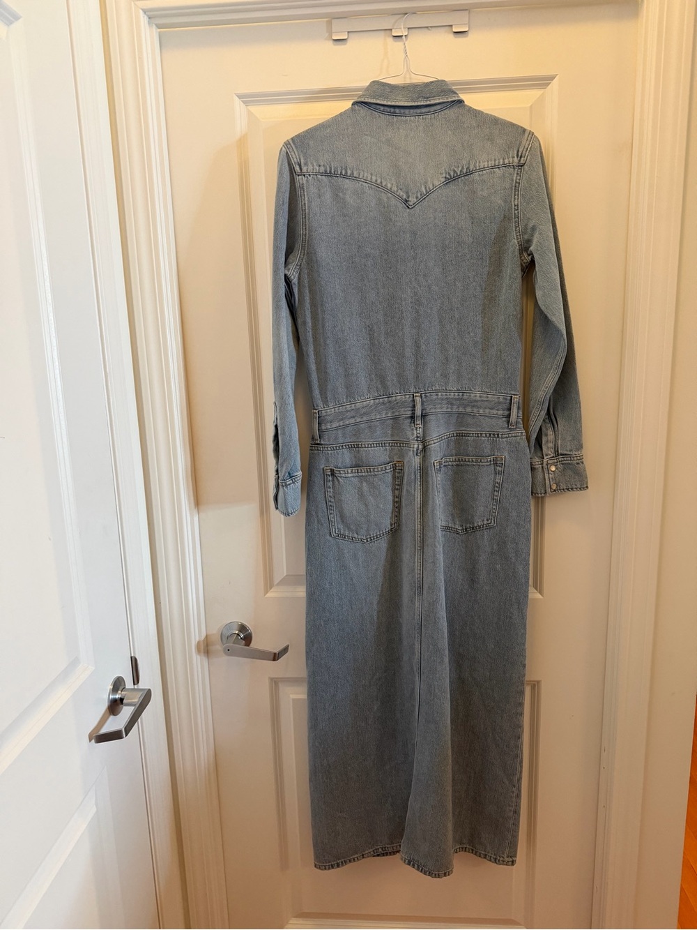 COS Denim Maxi Shirt Dress Organic Cotton Lyocell Relaxed Fit NWT - Picture 10 of 16